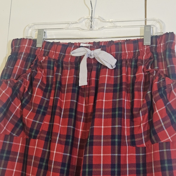 Disney Store Pajama Pants Womens XL Red Plaid Loungewear - Picture 2 of 7